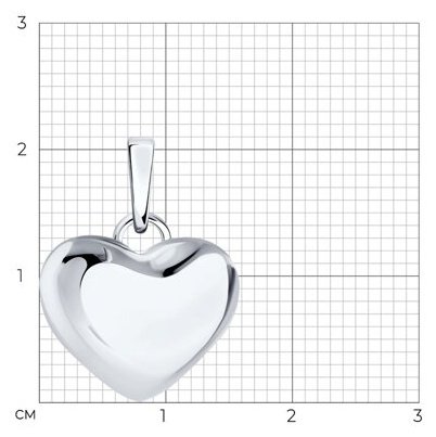 Подвеска SOKOLOV 94033246 вес 1.8 г серебро, без вставок купить,NaN