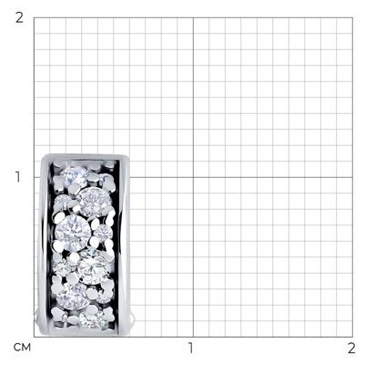 Подвеска SOKOLOV 94033249 вес 2.49 г серебро, фианит купить,NaN