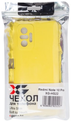 Чехол X-Game XG-HS22 для Redmi Note 10S желтый купить,0