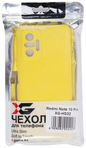 Чехол X-Game XG-HS32 для Redmi Note 10 Pro желтый купить,0