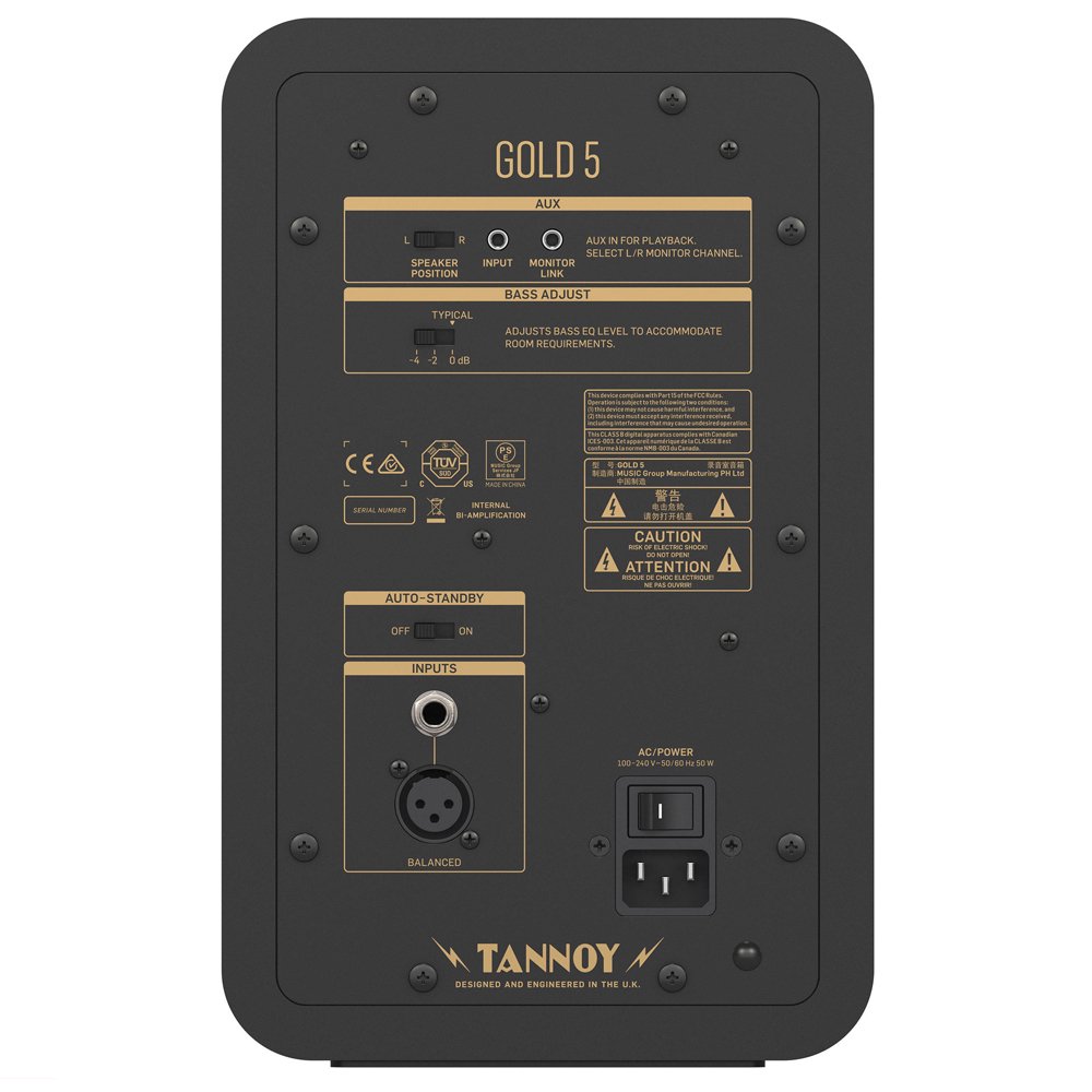 Активный студийный монитор Tannoy Gold 5 черный купить,NaN