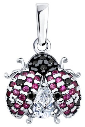 Подвеска SOKOLOV 94033270_s вес 1.29 г серебро, фианит, корунд купить,NaN