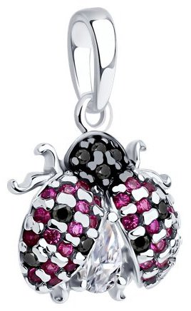 Подвеска SOKOLOV 94033270_s вес 1.29 г серебро, фианит, корунд купить,NaN
