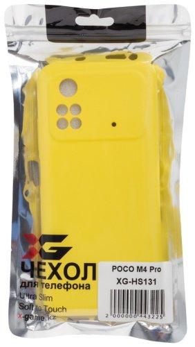 Чехол X-Game для Xiaomi Poco M4 Pro желтый купить,NaN