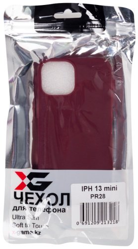 Чехол X-Game XG-PR28 для Apple iPhone 13 Mini бордовый купить,NaN