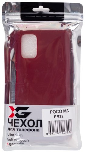 Чехол X-Game XG-PR22 для POCO M3 бордовый купить,NaN
