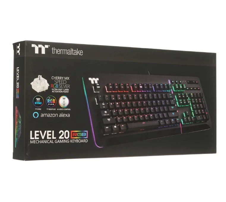Клавиатура Thermaltake Level 20 RGB KB-LVT-SSBRRU-01 Black купить,NaN