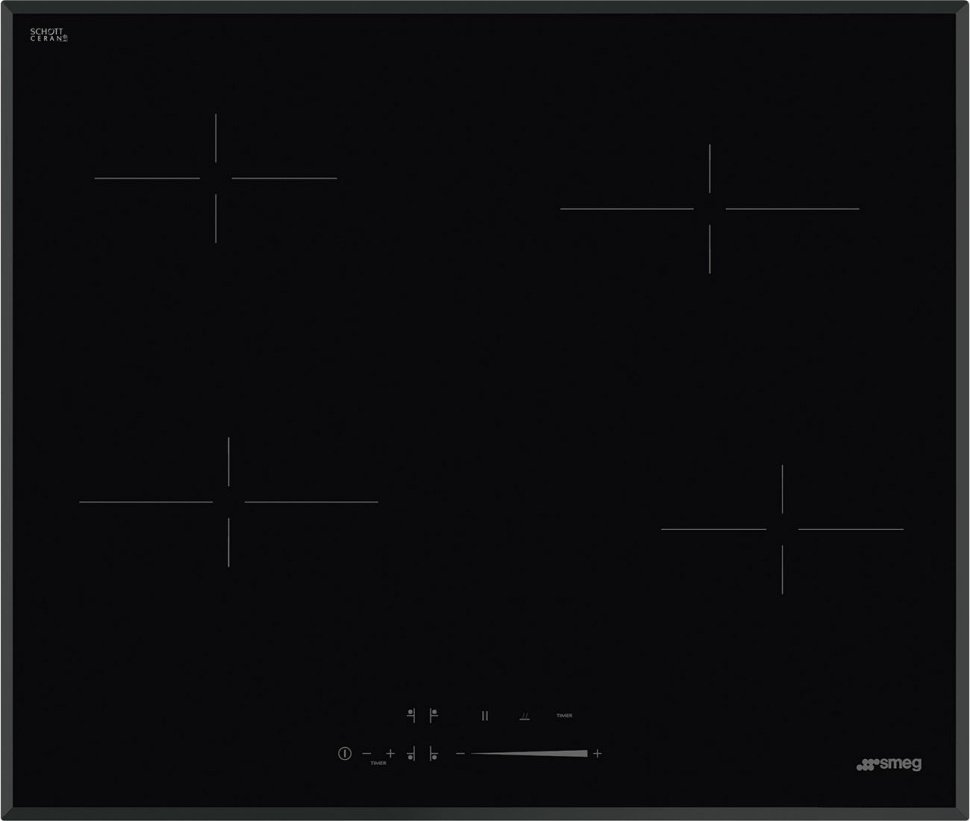 Варочная поверхность Smeg SE464TB черный купить,NaN