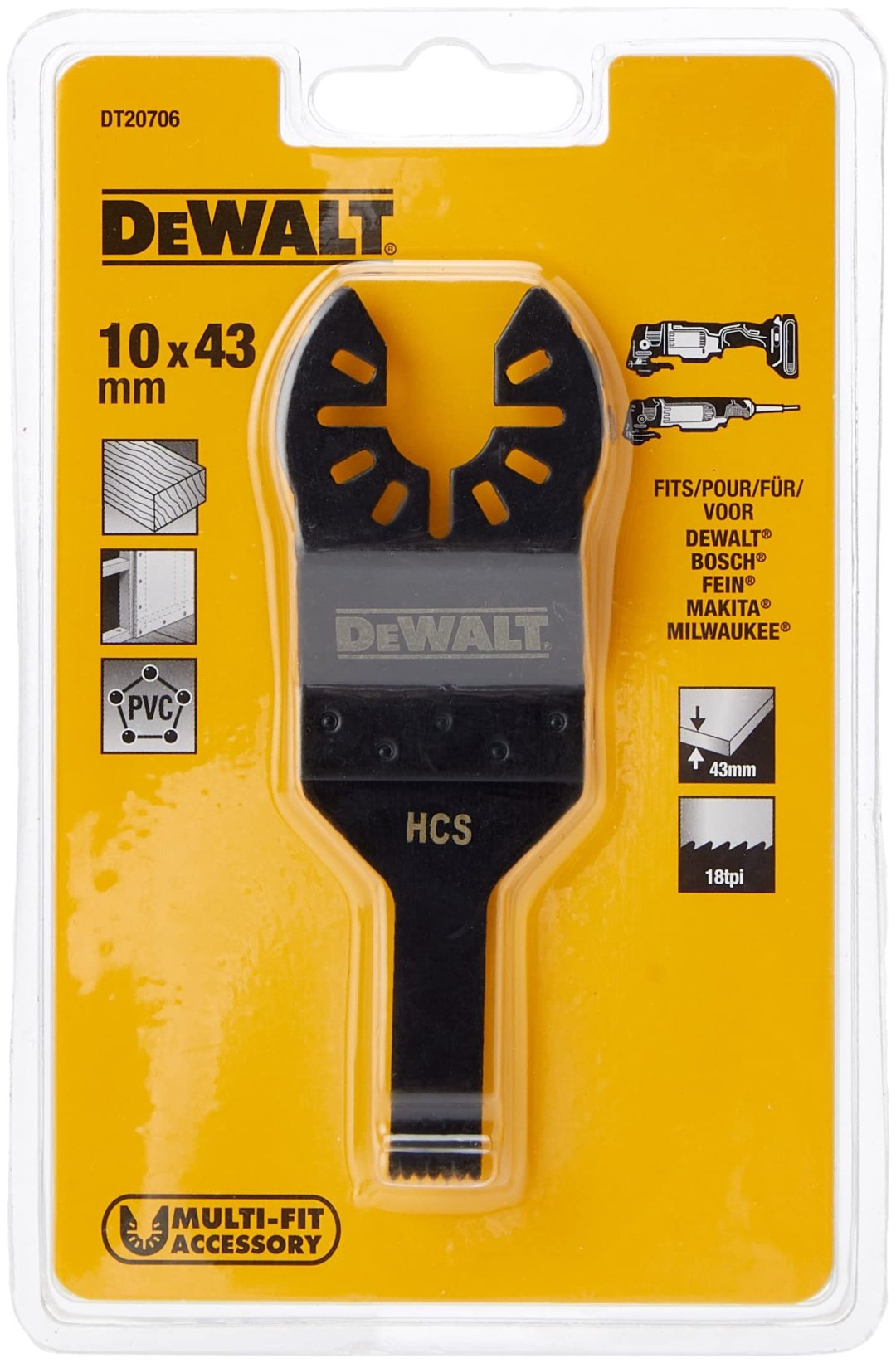 Насадка DeWALT полотно пильное DT20706 1 шт 10x43 мм