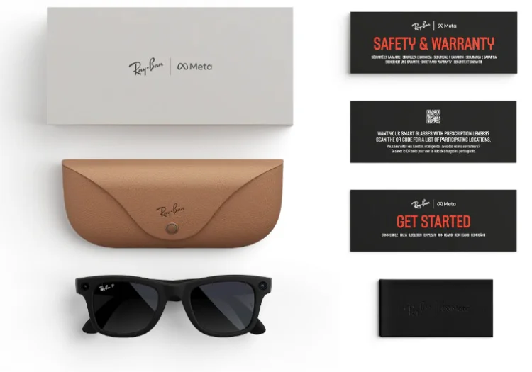 Смарт-очки Ray-Ban Meta Wayfarer Gen 2 Polar Gradient Graphite L (53-22) RW4012 601ST3-53 80562