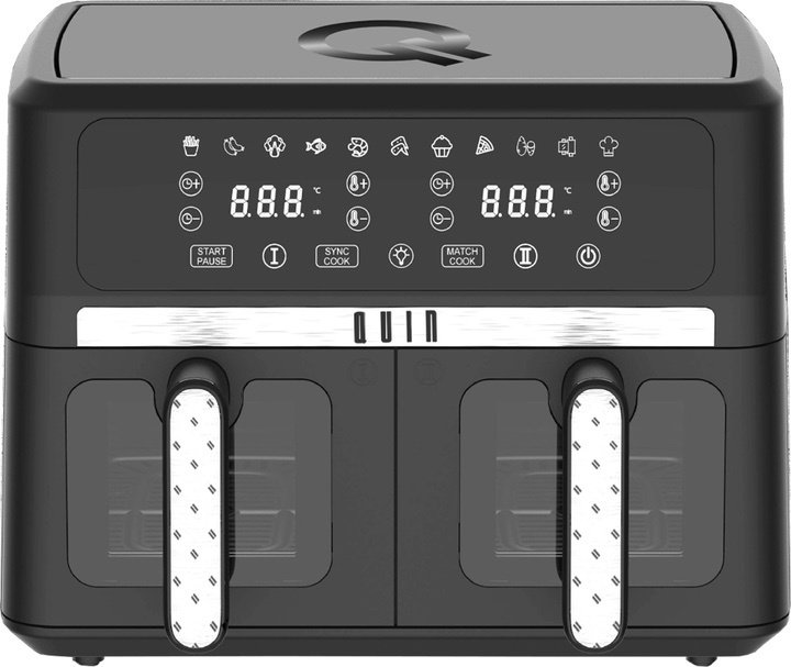 Двойной аэрогриль QUIN Air Fryer Dual Zone YJ-1102AV 9 л черный купить,NaN