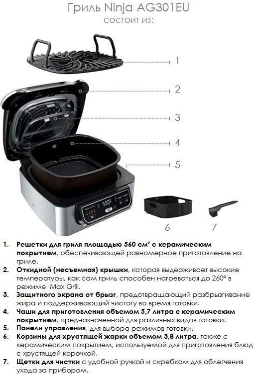 Гриль Ninja AG301EU черный купить,NaN