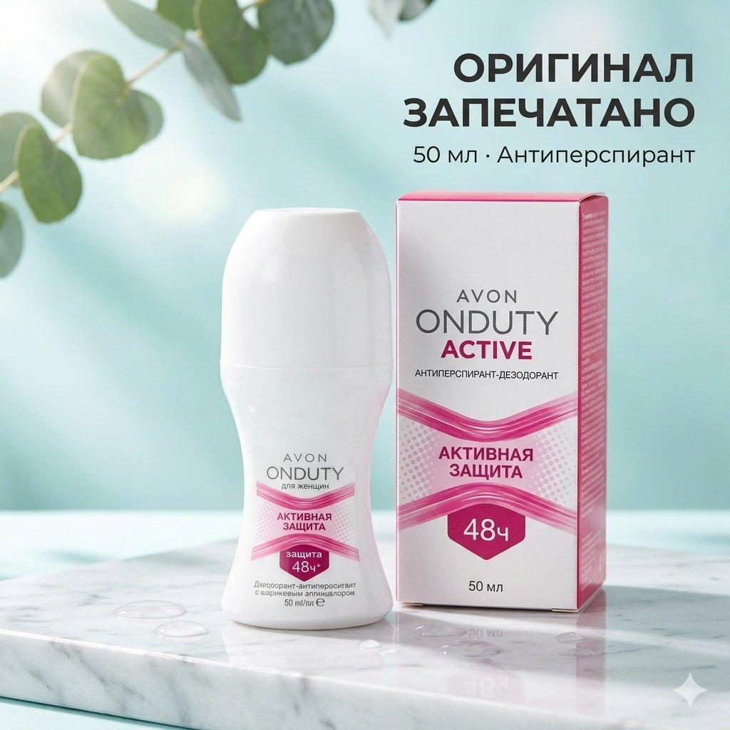 Avon On Duty Активная защита дезодорант-антиперспирант для женщин 50 мл купить,1360