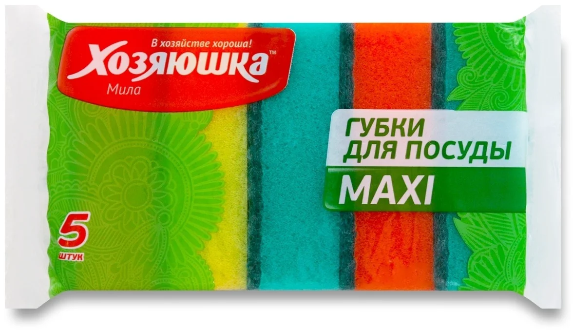 Губки для посуды Хозяюшка Мила 5шт  купить,NaN