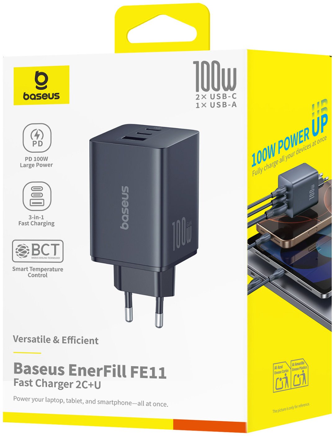 Зарядное устройство Baseus EnerFill FE11 USB Type-C, USB черный купить,NaN
