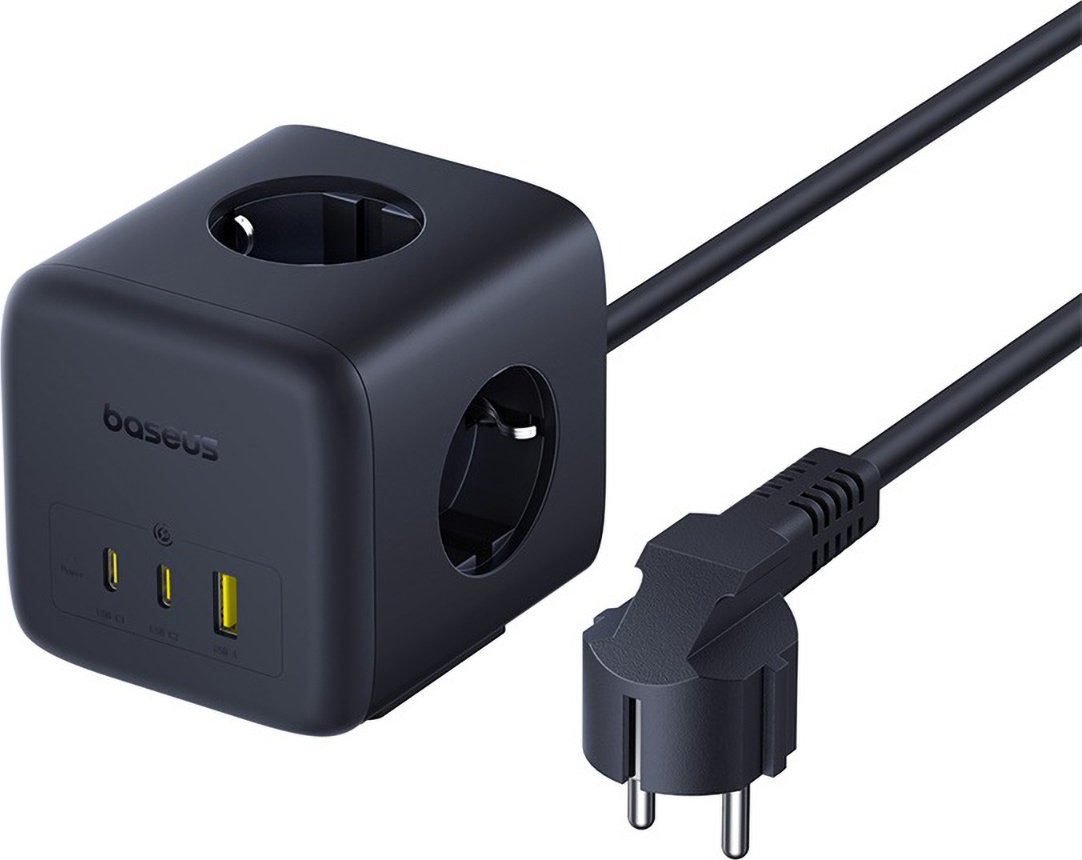 Зарядное устройство Baseus EnerFill FA11 Cube Power Strip GaN6 USB Type-C, USB черный купить,NaN