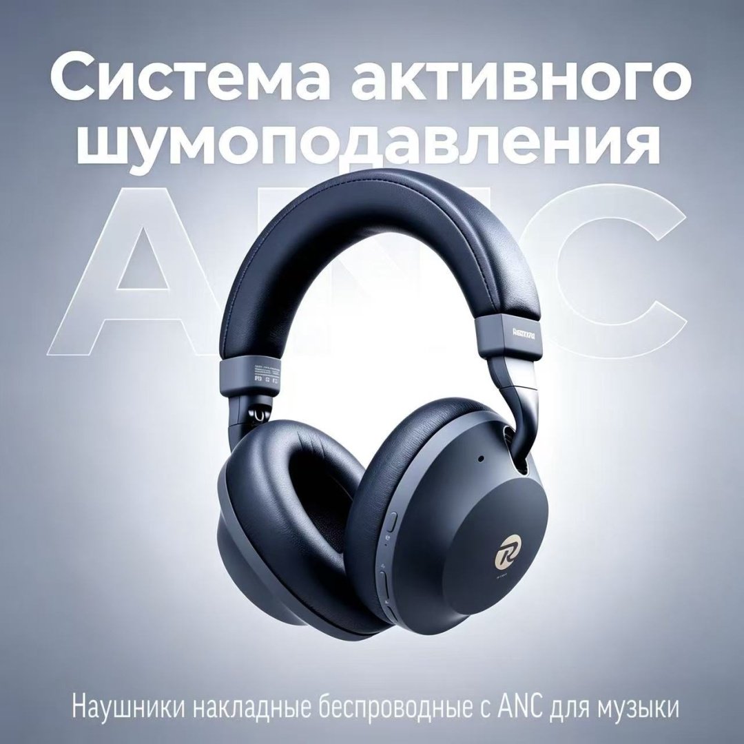 Наушники Remax RB-950HB Наушники с ANC черный купить,NaN