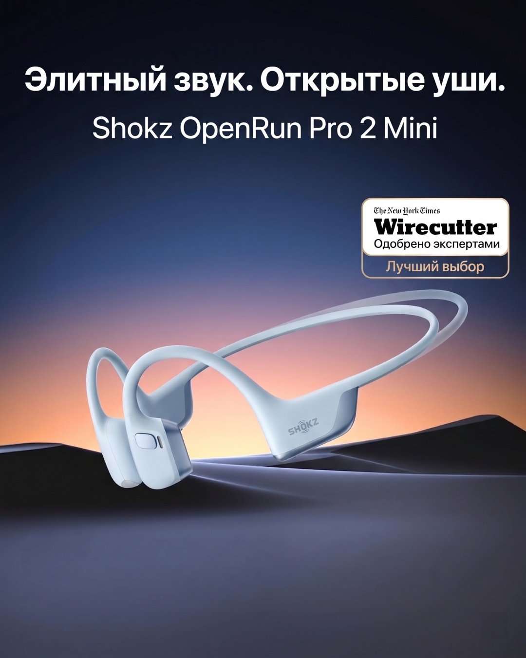 Наушники Shokz OpenRun Pro 2 Mini голубой купить,NaN