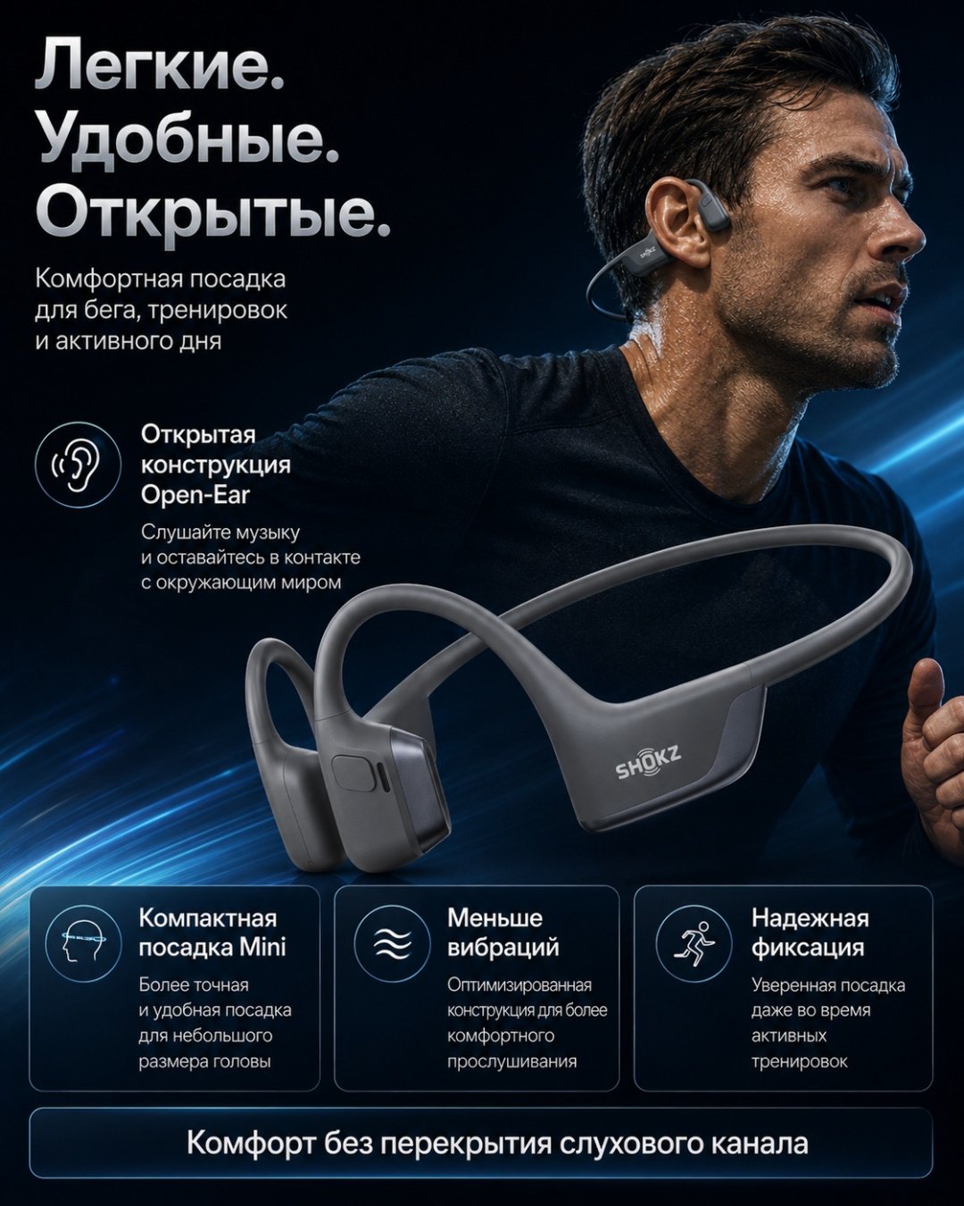 Наушники Shokz OpenRun Pro 2 Mini черный купить,NaN