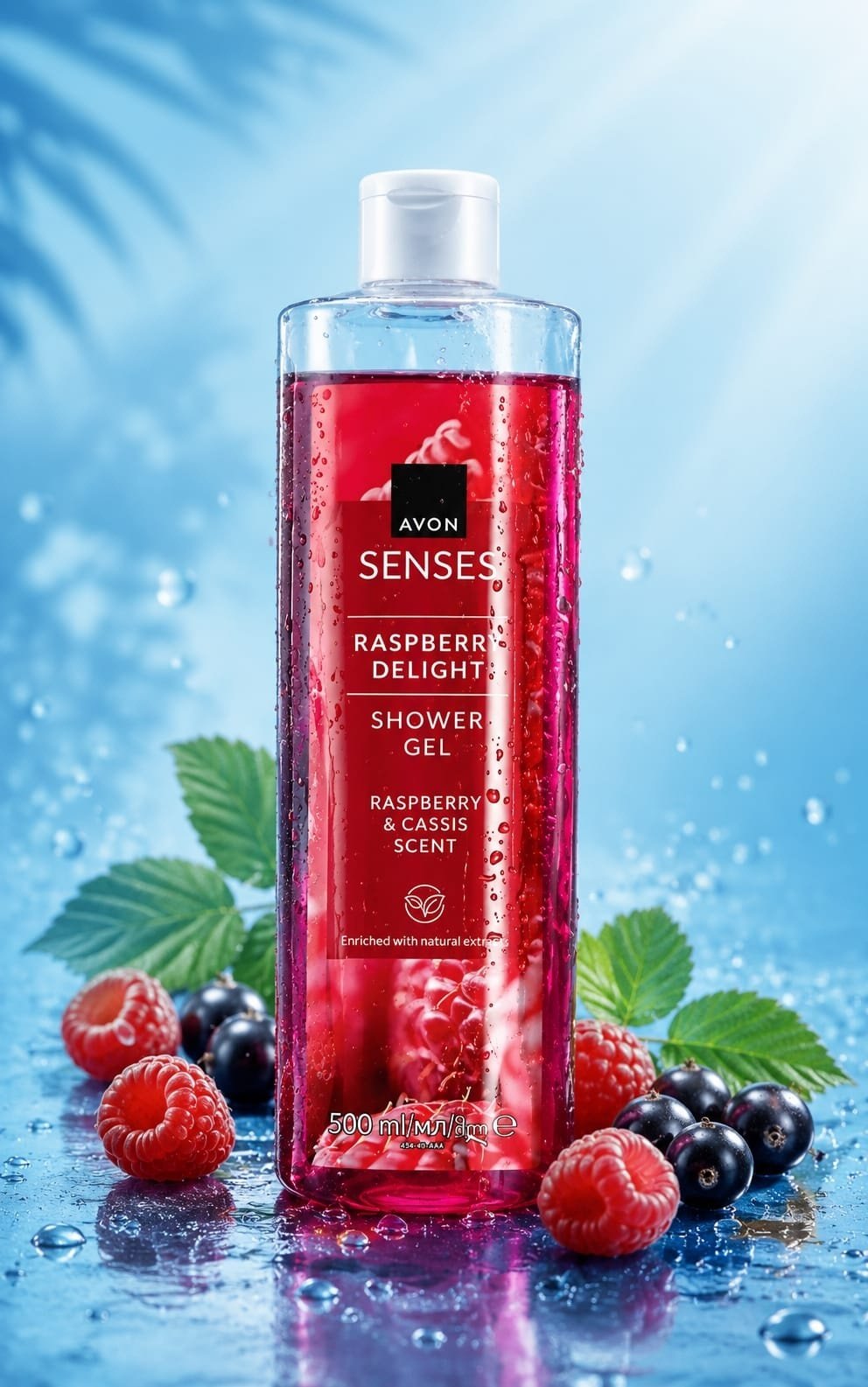 Avon Senses малиновое удовольствие гель 500 мл купить,1960