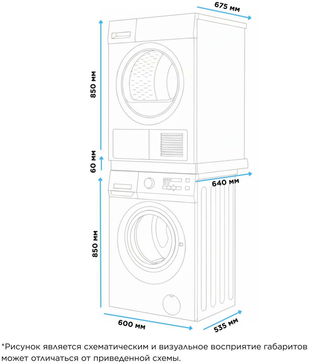 Стиральная машина Midea MF200W90WB/T-C+ сушильная машина MD200H90WB/T-C+ стыковочный комплект Midea SK-DS серый