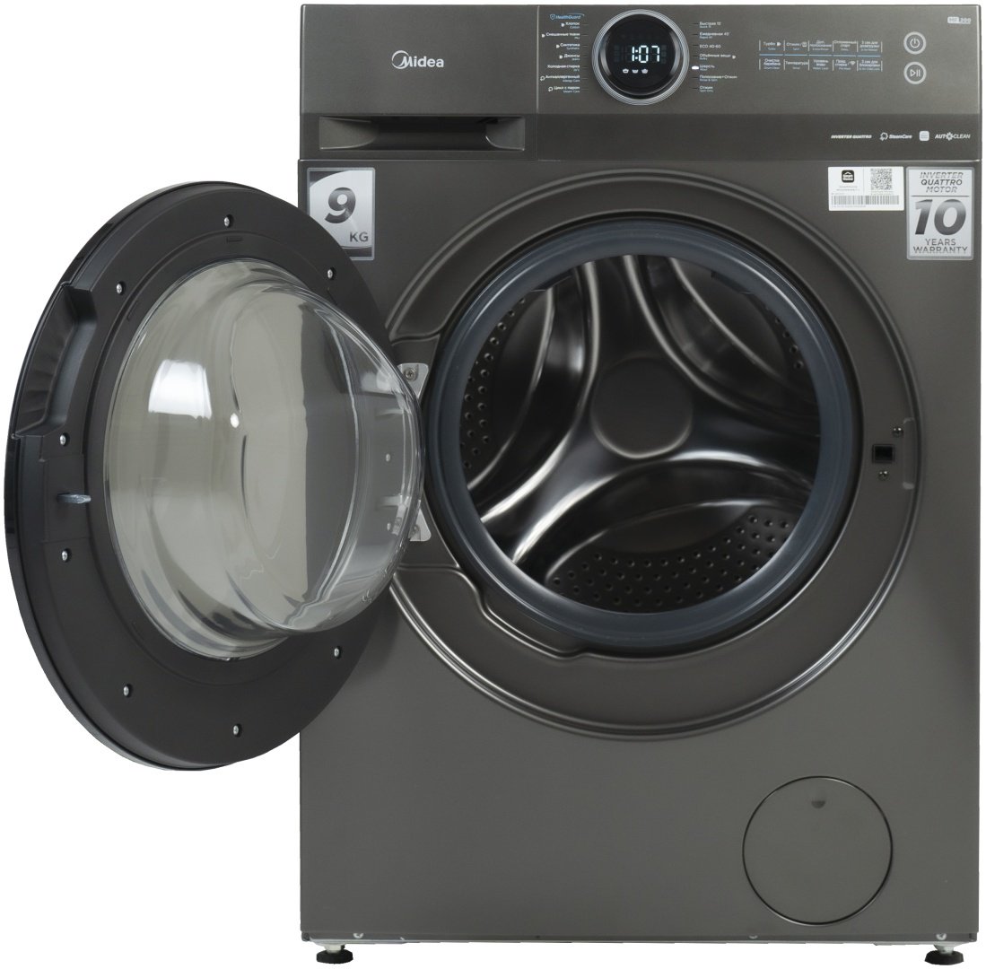 Стиральная машина Midea MF200W90WB/T-C+ сушильная машина MD200H90WB/T-C+ стыковочный комплект Midea SK-DS серый