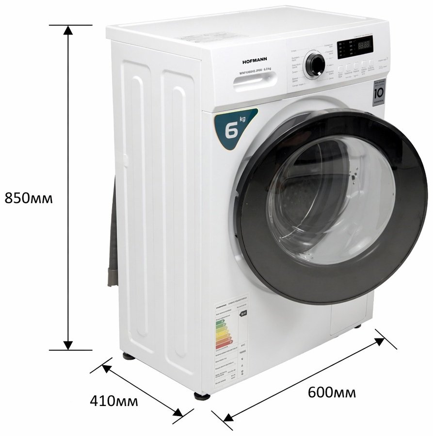 Стиральная машина Hofmann WM610BWH2/HF белый купить,NaN
