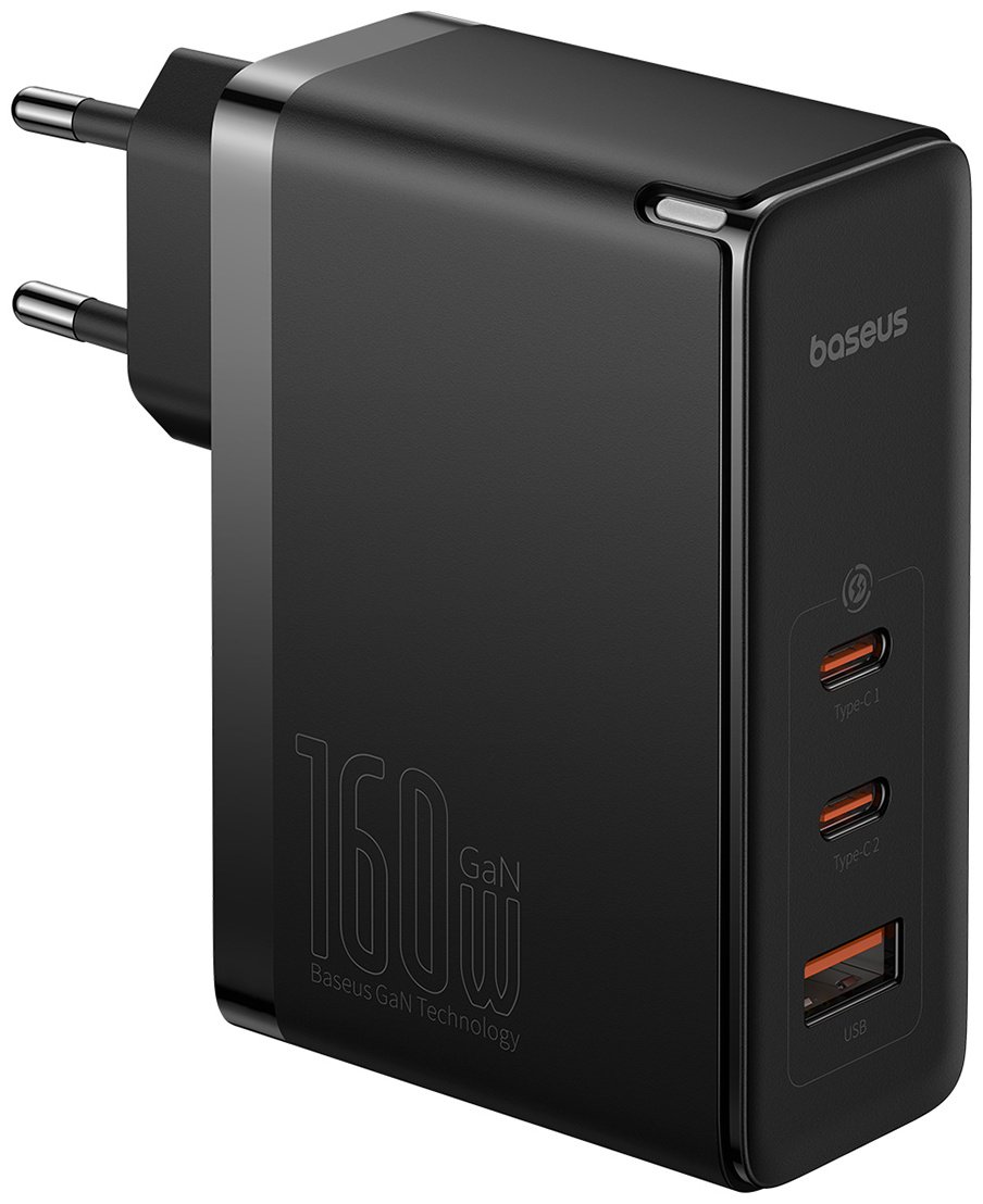 Зарядное устройство Baseus GaN5 Pro 2C+U 160W USB Type-C, USB черный купить,NaN