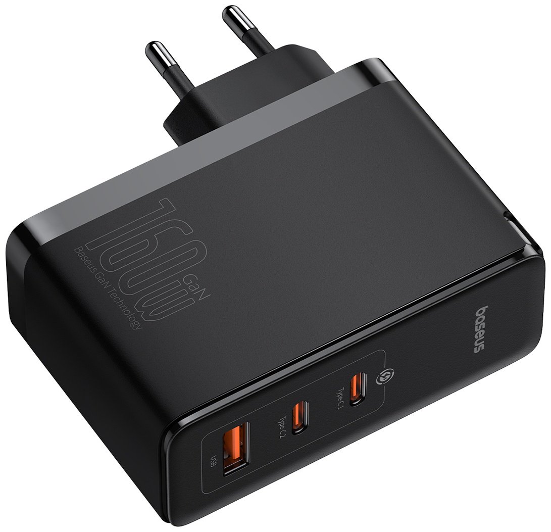 Зарядное устройство Baseus GaN5 Pro 2C+U 160W USB Type-C, USB черный купить,NaN