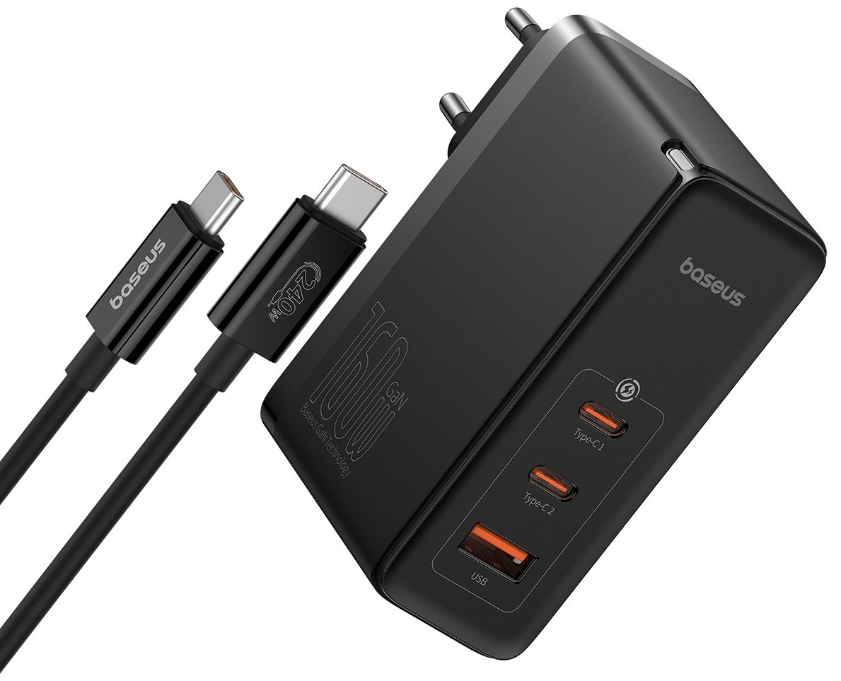 Зарядное устройство Baseus GaN5 Pro 2C+U 160W USB Type-C, USB черный купить,NaN