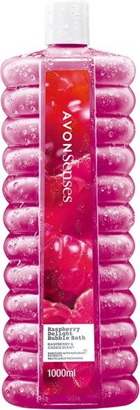 Avon Малиновое удовольствие пена для ванны 1000 мл купить,NaN