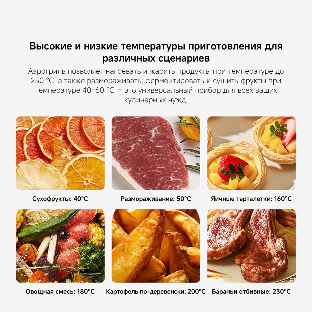 Двойной аэрогриль Xiaomi Dual Zone Air Fryer 10L EU MAF-D1001 10 л черный купить,NaN