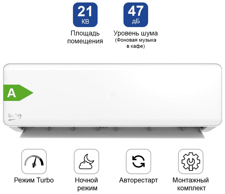 BEKO BRFPA-070 белый + монтажный комплект