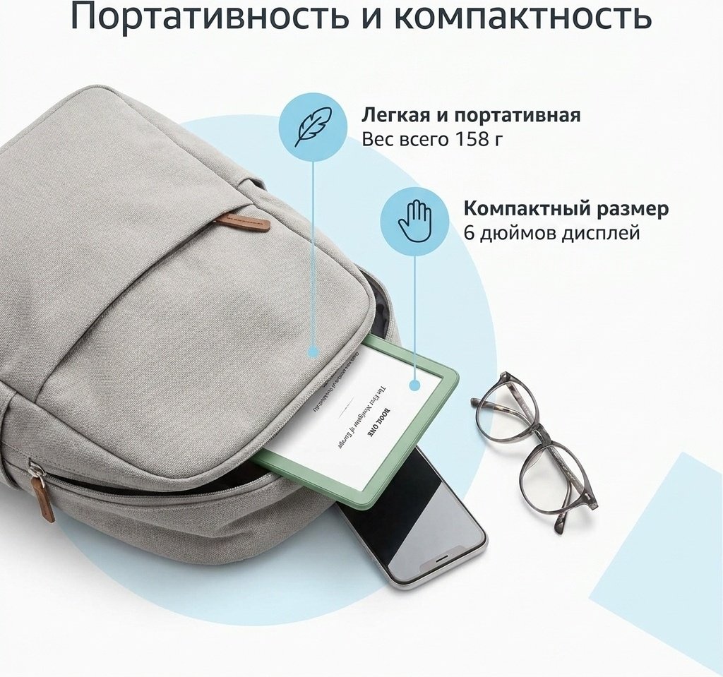 Электронная книга Amazon Kindle 2024 (11th Generation) 6 дюйм 16 Гб зеленый
