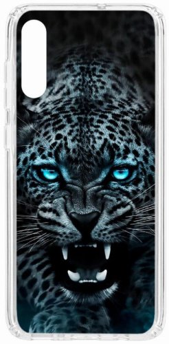 Чехол КRUЧЕ Print Дикий леопард для Samsung Galaxy A70 голубой купить,NaN