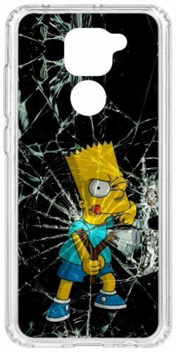 Чехол КRUЧЕ Print Барт Симпсон для Xiaomi Redmi Note 9 голубой купить,NaN