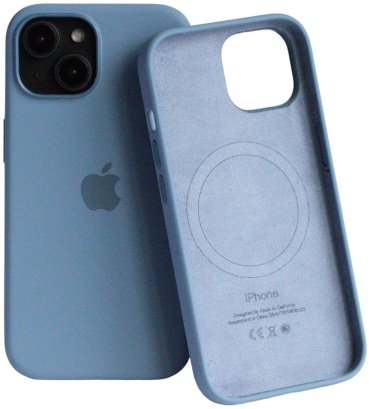 Чехол Для Apple iPhone 15 голубой купить,7070