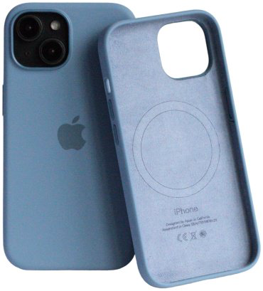 Чехол Для Apple iPhone 15 голубой купить,7070