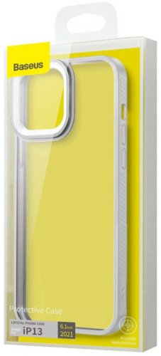 Чехол Baseus Crystal Case ARJT000313 для Apple iPhone 13 белый купить,0