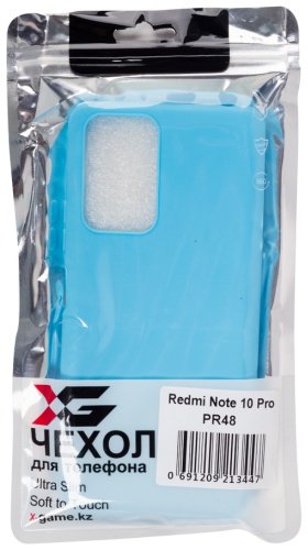 Чехол X-Game XG-PR48 для Xiaomi Redmi Note 10 Pro голубой купить,0