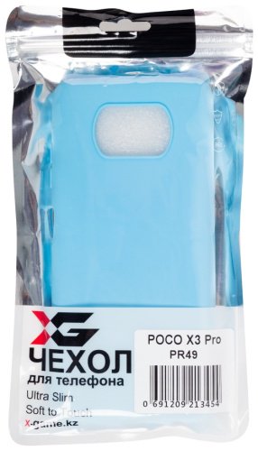 Чехол X-Game XG-PR49 для POCO X3/X3 Pro голубой купить,0