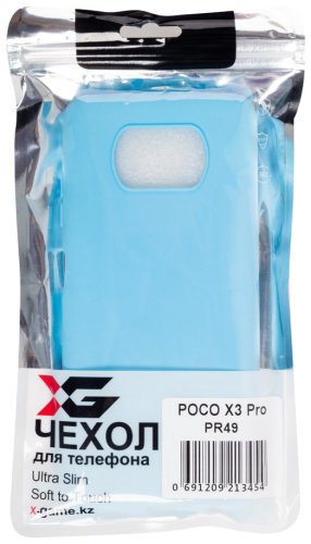 Чехол X-Game XG-PR49 для POCO X3/X3 Pro голубой купить,NaN