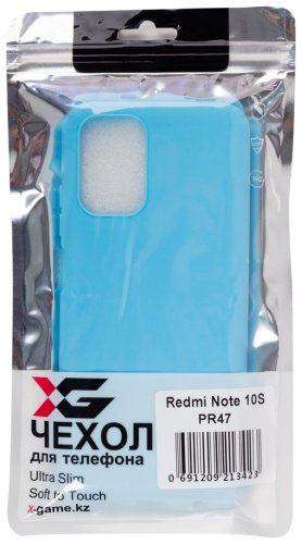Чехол X-Game XG-PR47 для Xiaomi Redmi Note 10S голубой купить,NaN