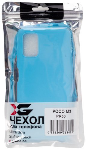 Чехол X-Game XG-PR50 для POCO M3 голубой купить,NaN