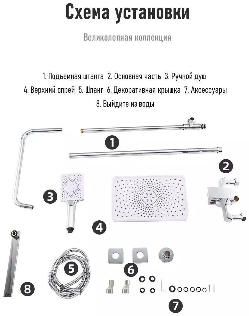 Frap душевой набор (гарнитур) F2471, пластик купить,NaN