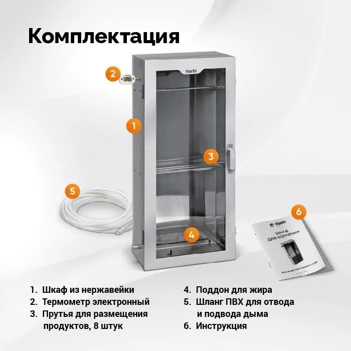 Коптильня Hanhi 820х430х225 см, сталь купить,NaN