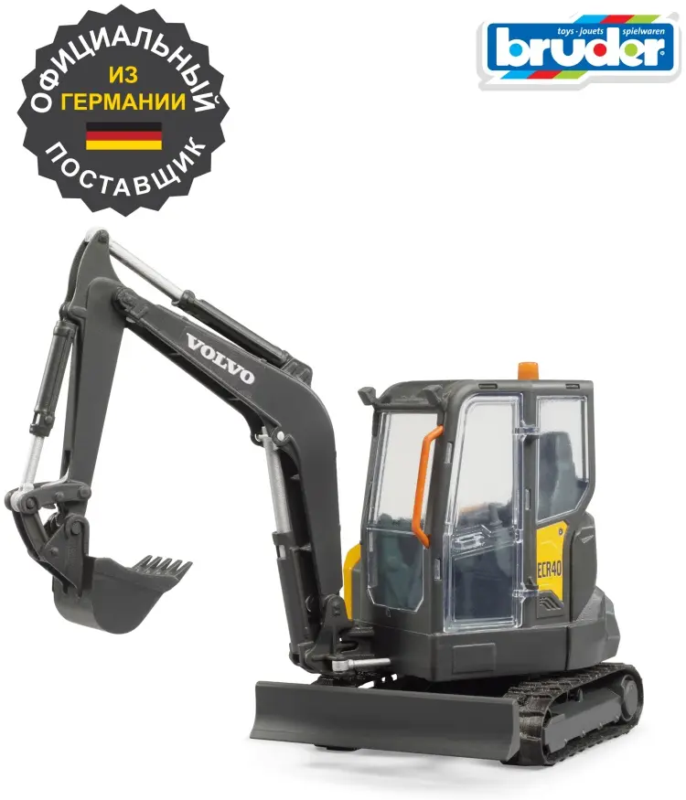 Спецтехника Bruder Машинка Bruder Экскаватор Volvo ECR40 черный купить,NaN