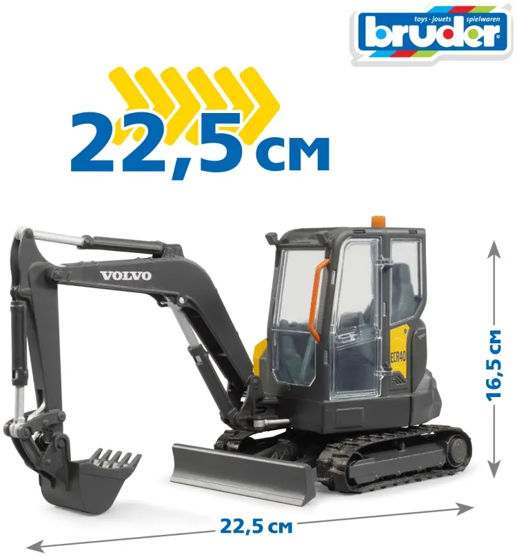 Спецтехника Bruder Машинка Bruder Экскаватор Volvo ECR40 черный купить,NaN