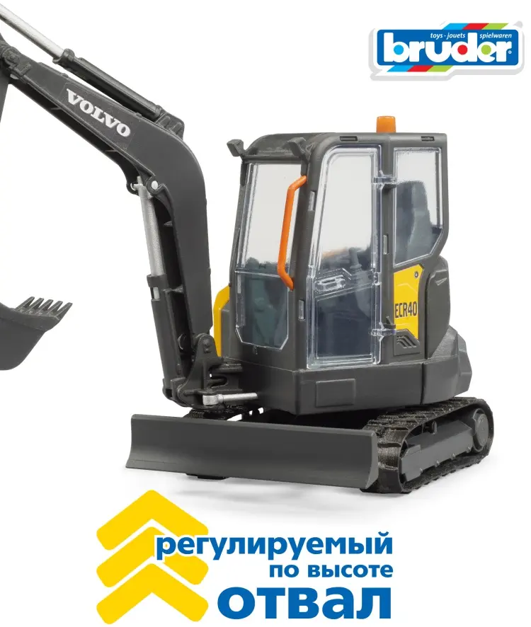Спецтехника Bruder Машинка Bruder Экскаватор Volvo ECR40 черный купить,NaN