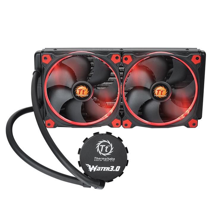 Система водяного охлаждения Thermaltake Water 3.0 Riing Red 280 черно-красная